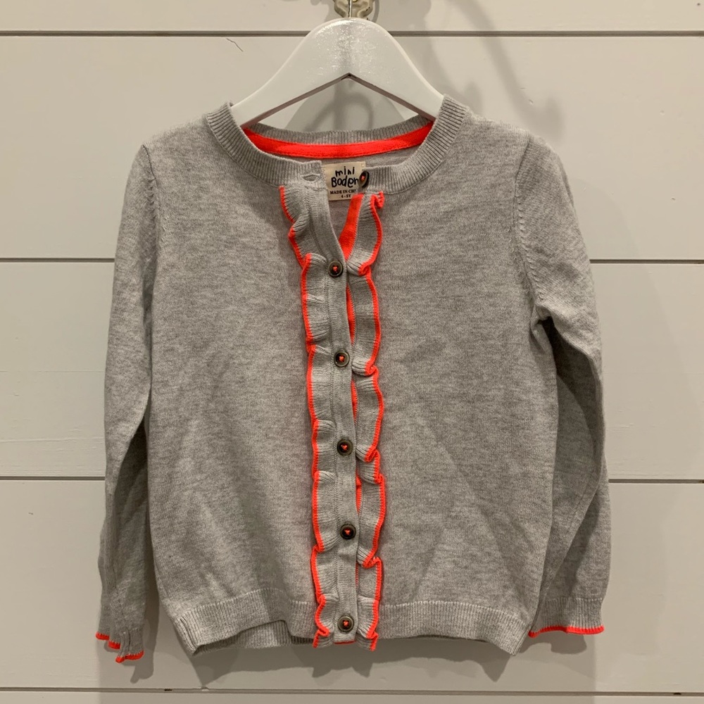 Mini Biden Size 4-5Y Grey Cardigan Sweater